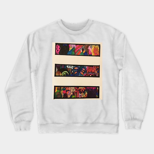 The three stripes Crewneck Sweatshirt by Impactdoodles